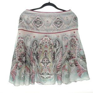 The Limited paisley patterned skirt with lining Size 6 100% cotton great cond.